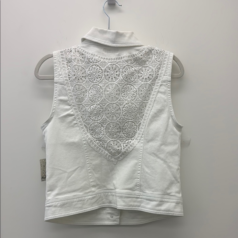 Mud Pie White Denim Vest - Picture 4 of 4